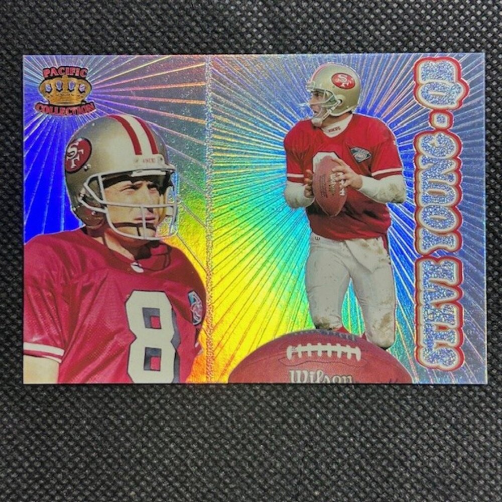 1999 Pacific Collection Steve Young Silver Holo # 191 San Francisco 49ers HOF